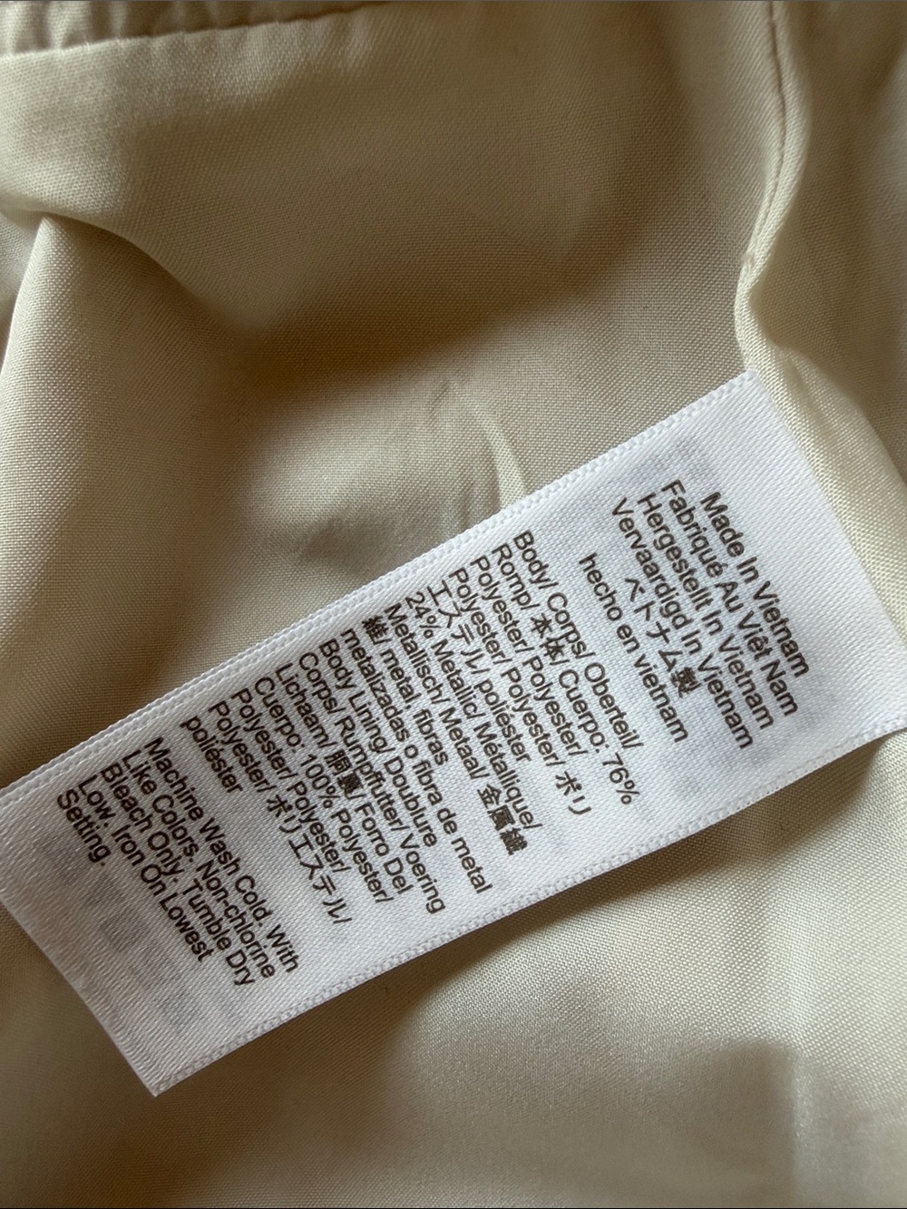 J. Crew Factory Floral Jacquard A Line Skirt Metallic Gold White Size 6 - Picture 6 of 8